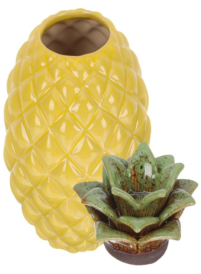 NAMOARLY Pineapple Tea Cookie Storage Jar Tea Jars for Loose Tea Mini Ceramic Canisters Snacks Jar Handmade Containers & Storage Containers with Lids Ceramics Ceramic Pot Seal Travel - Image 1